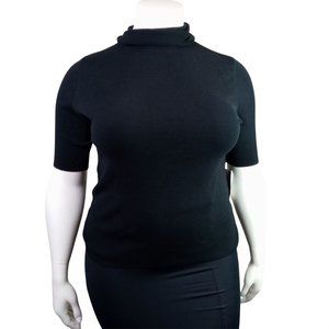 Turtleneck elbow sleeve sweater